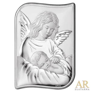 (product) Srebrna slika Anđeo čuvar MIRO  SILVER® 12x18cm 