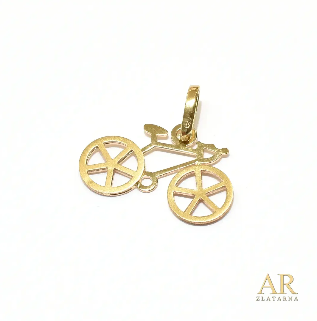 Zlatni privjesak Bicikl 