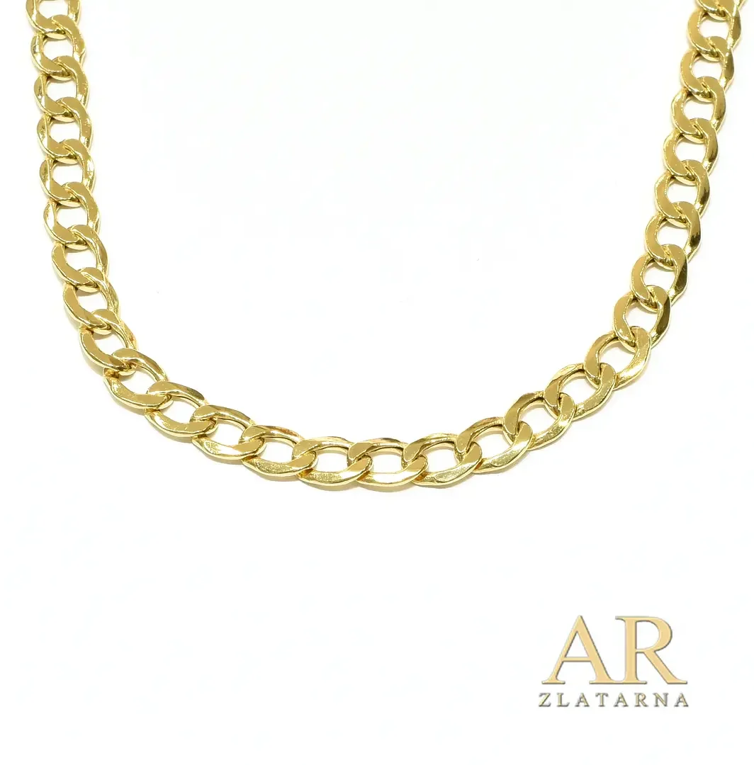 Zlatna ogrlica lančić 6.2mm  šuplje karike 60cm 