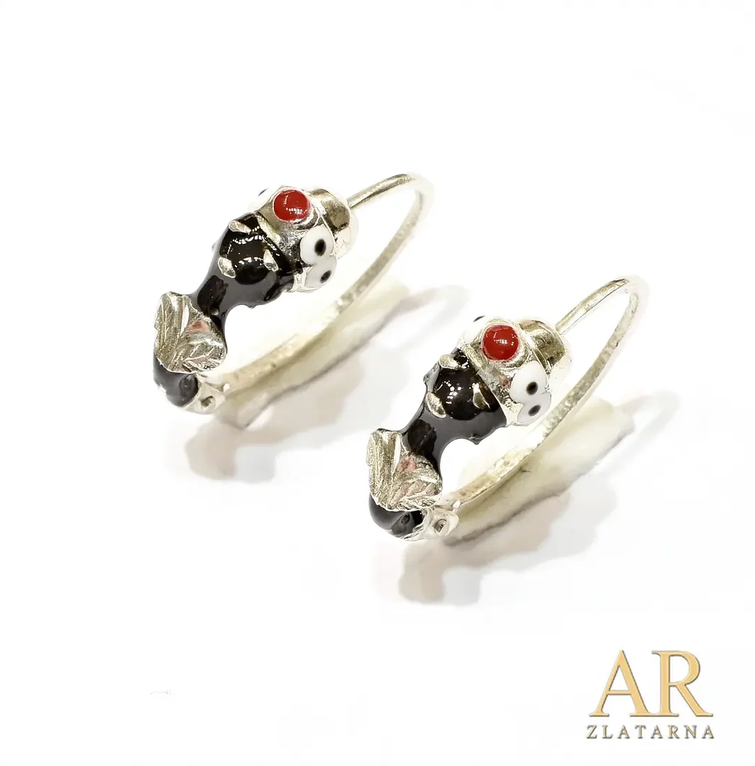 Srebrne naušnice Morčić Model  7