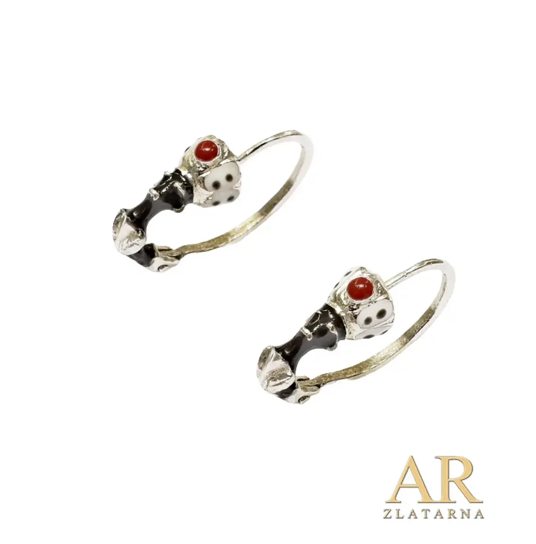 Srebrne naušnice Morčić Model  3