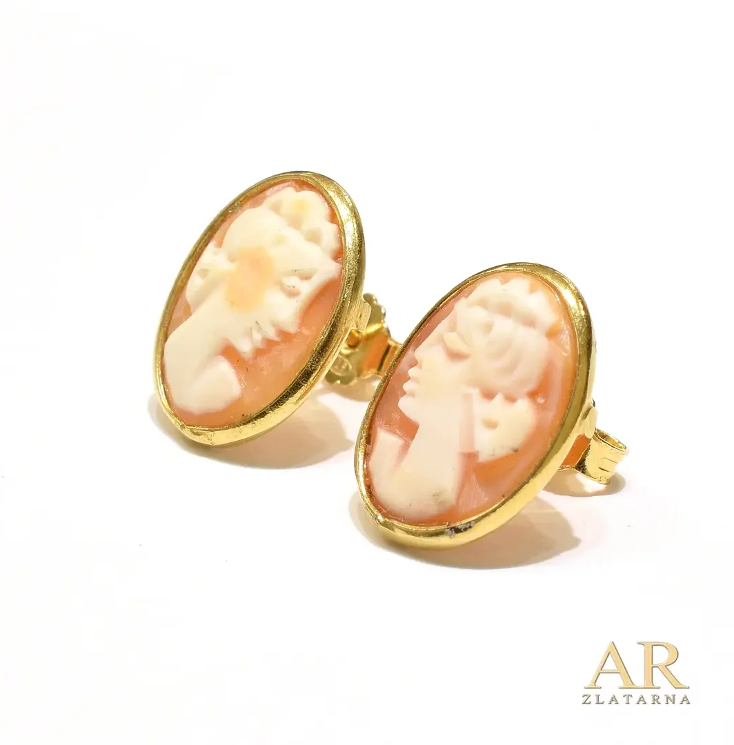 Srebrne naušnice Kamea