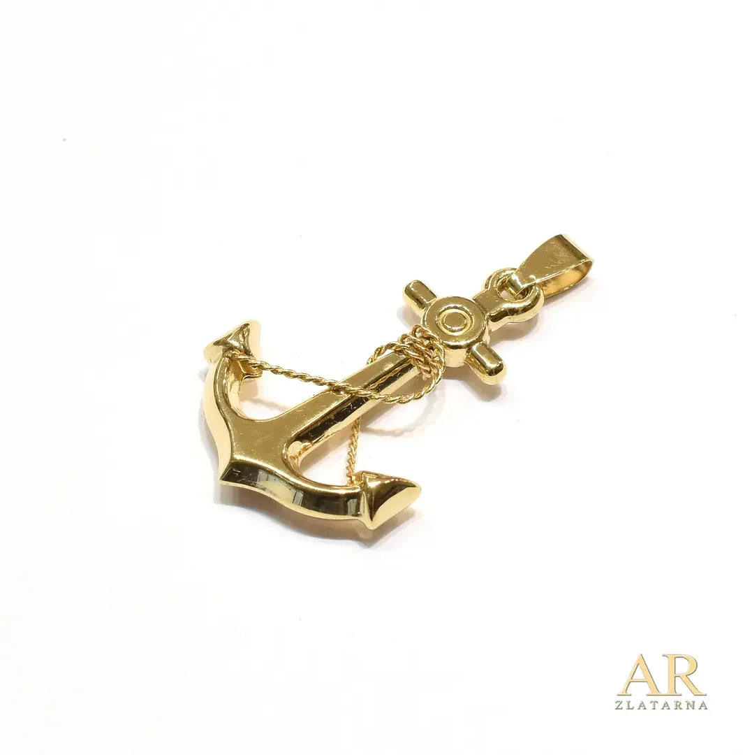 Zlatni privjesak Sidro Model 1
