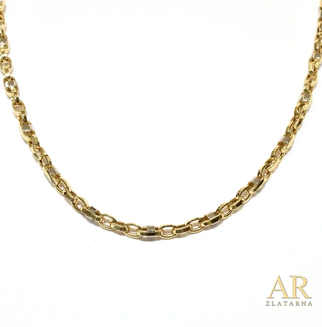 Zlatni lančić bijelo žuto 4.4  mm