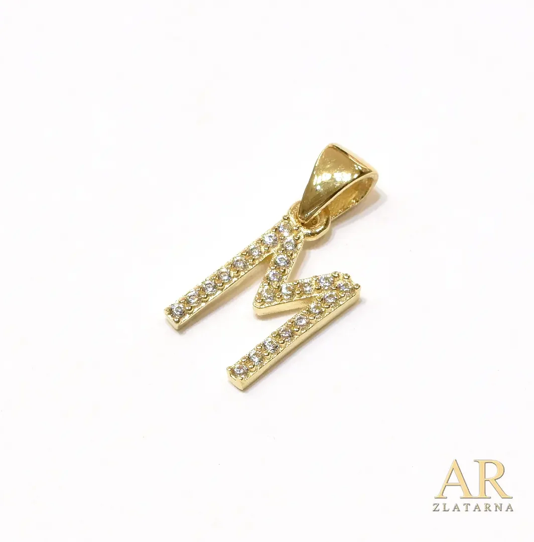 Zlatni privjesak slovo M