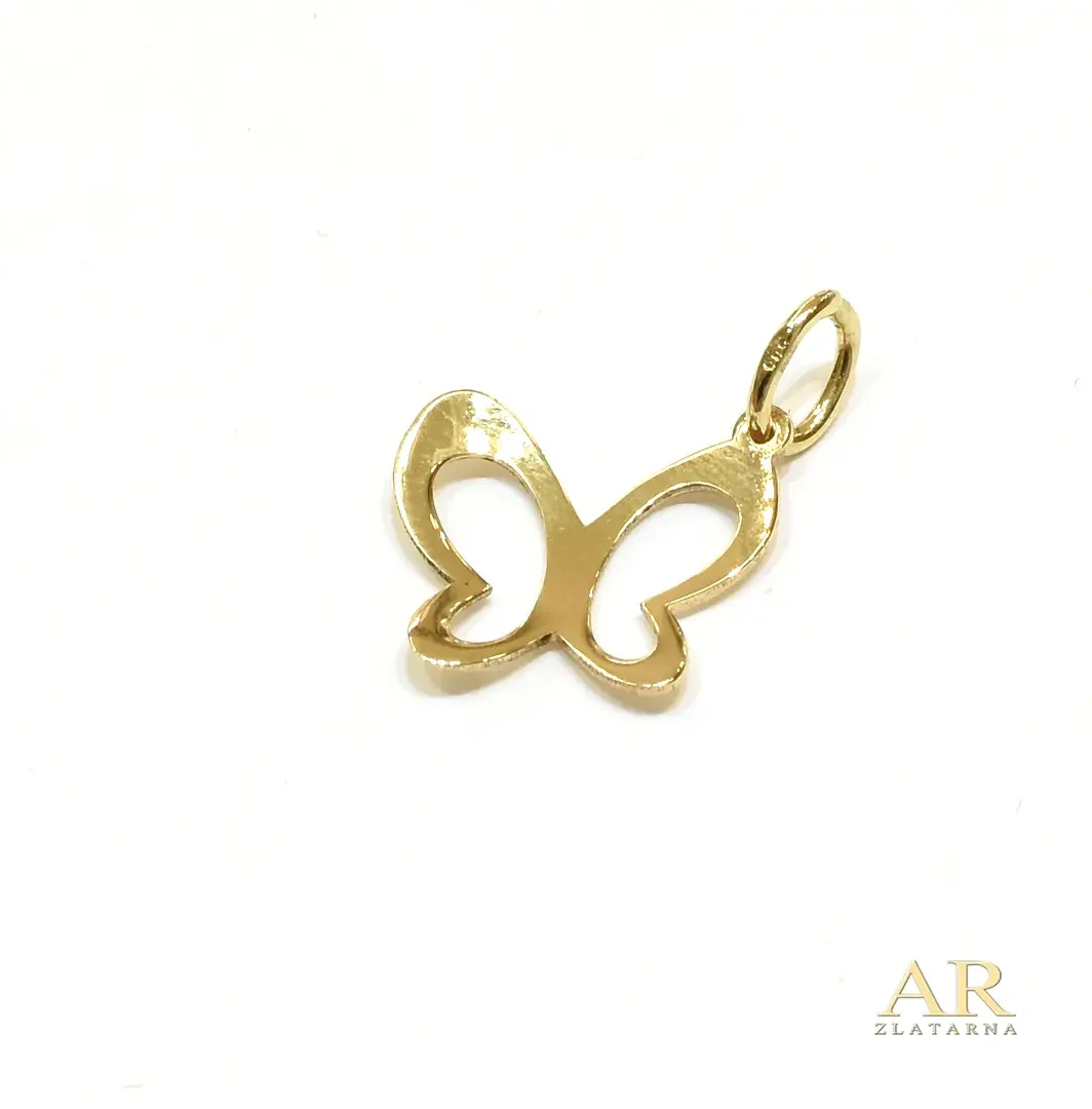 Zlatni privjesak leptir model 3