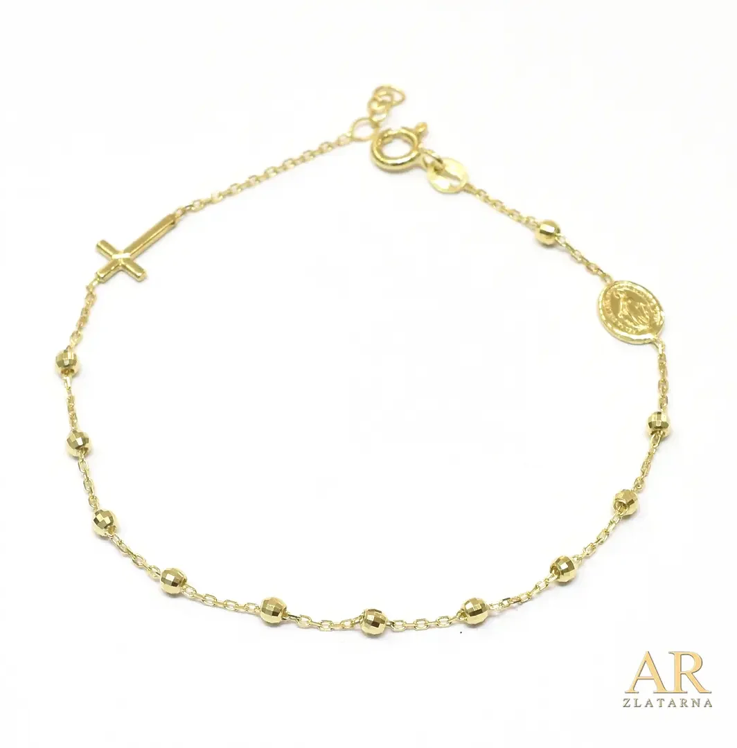 Zlatna narukvica Krunica  19cm Model 1