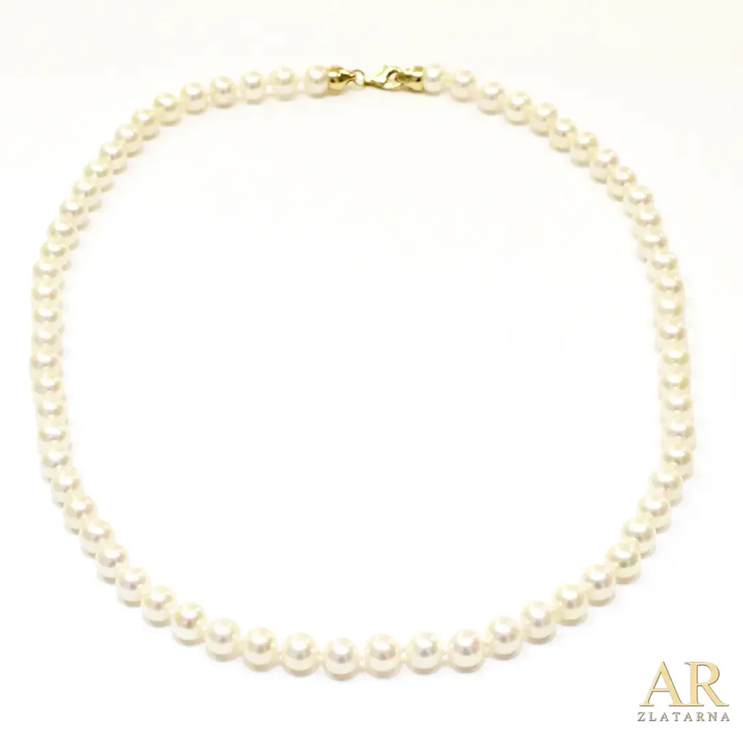 Biserna ogrlica zlatna kopča  47cm
