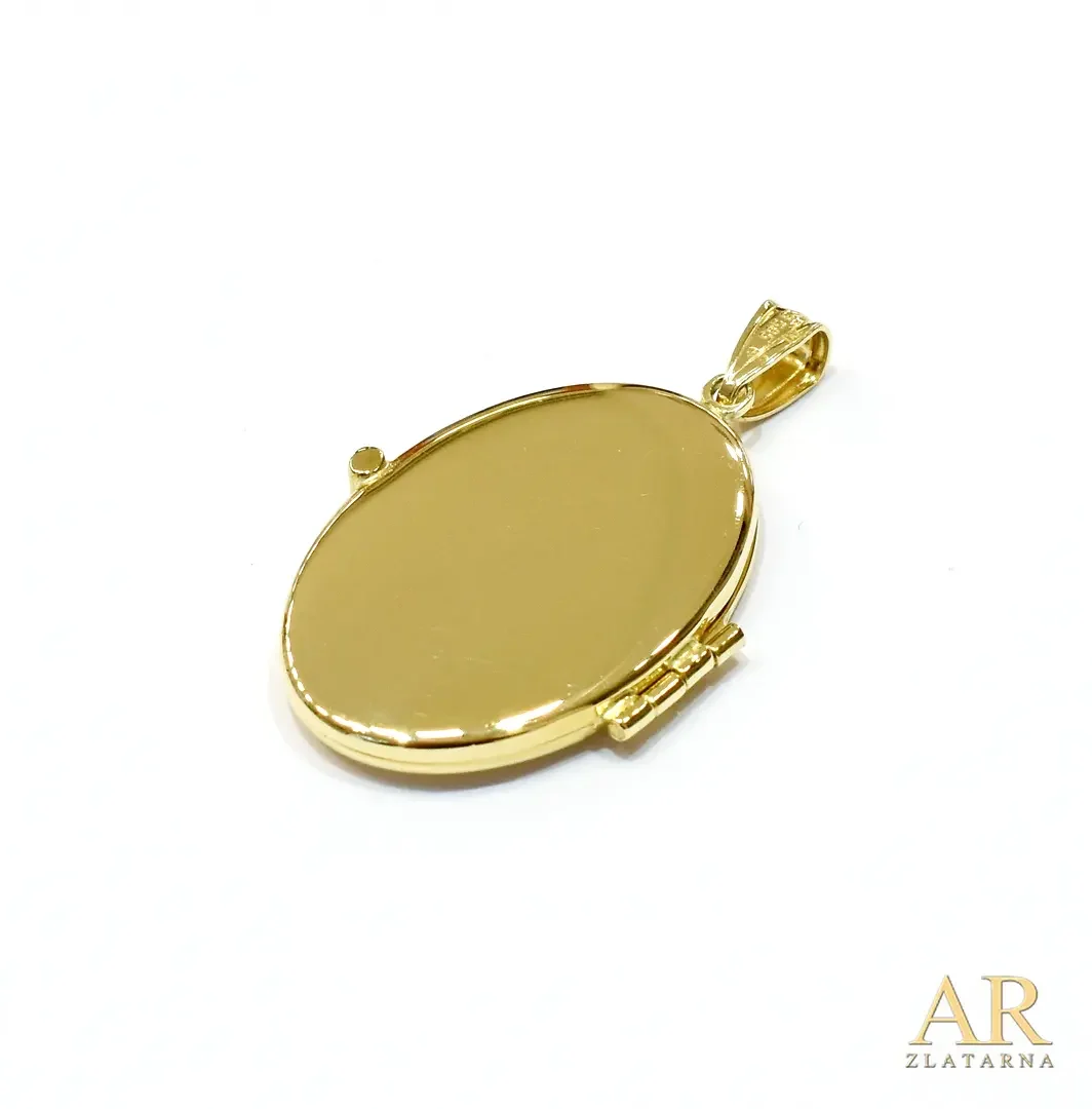 Zlatni medaljon preklopni za  sliku 36mm