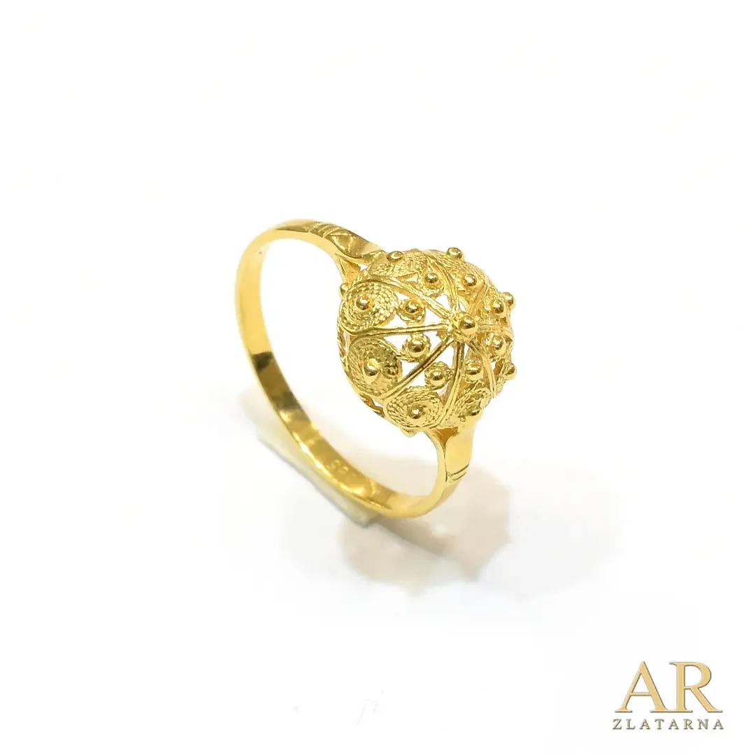 Zlatni prsten Šibenski botun polukugla Model 1