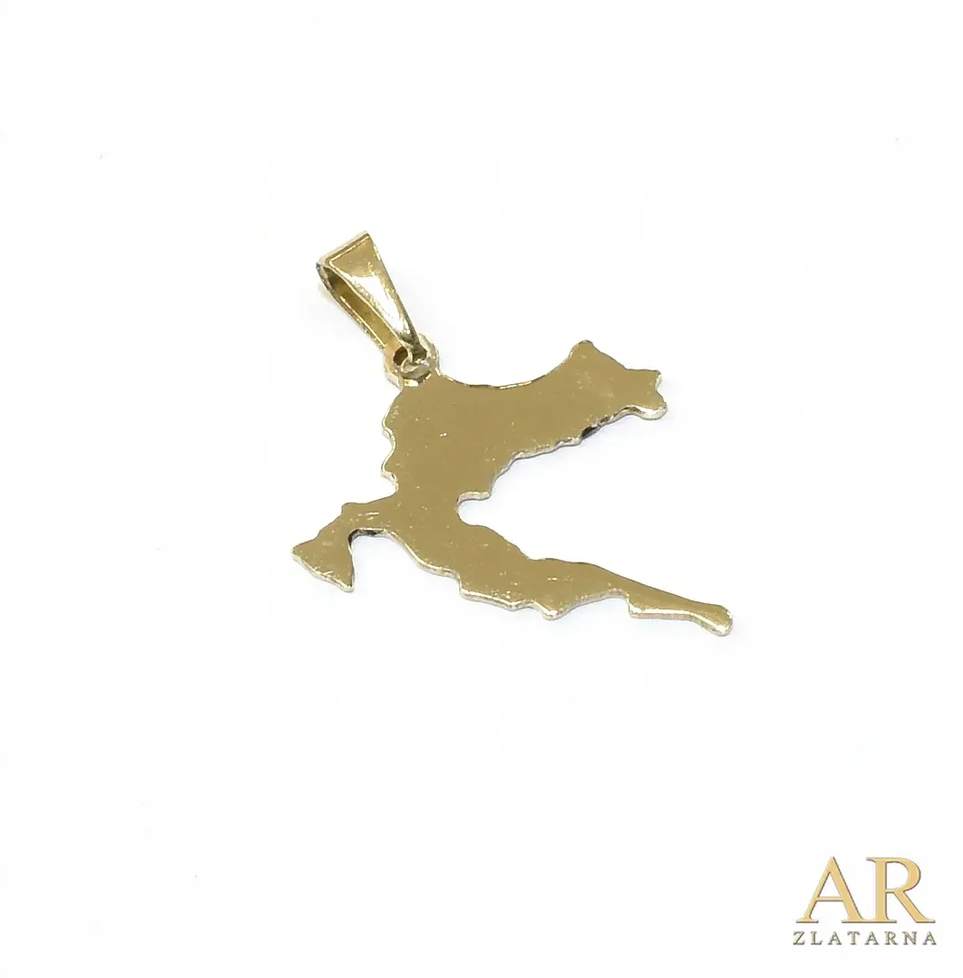 Zlatni privjesak Hrvatska  geografski obris 