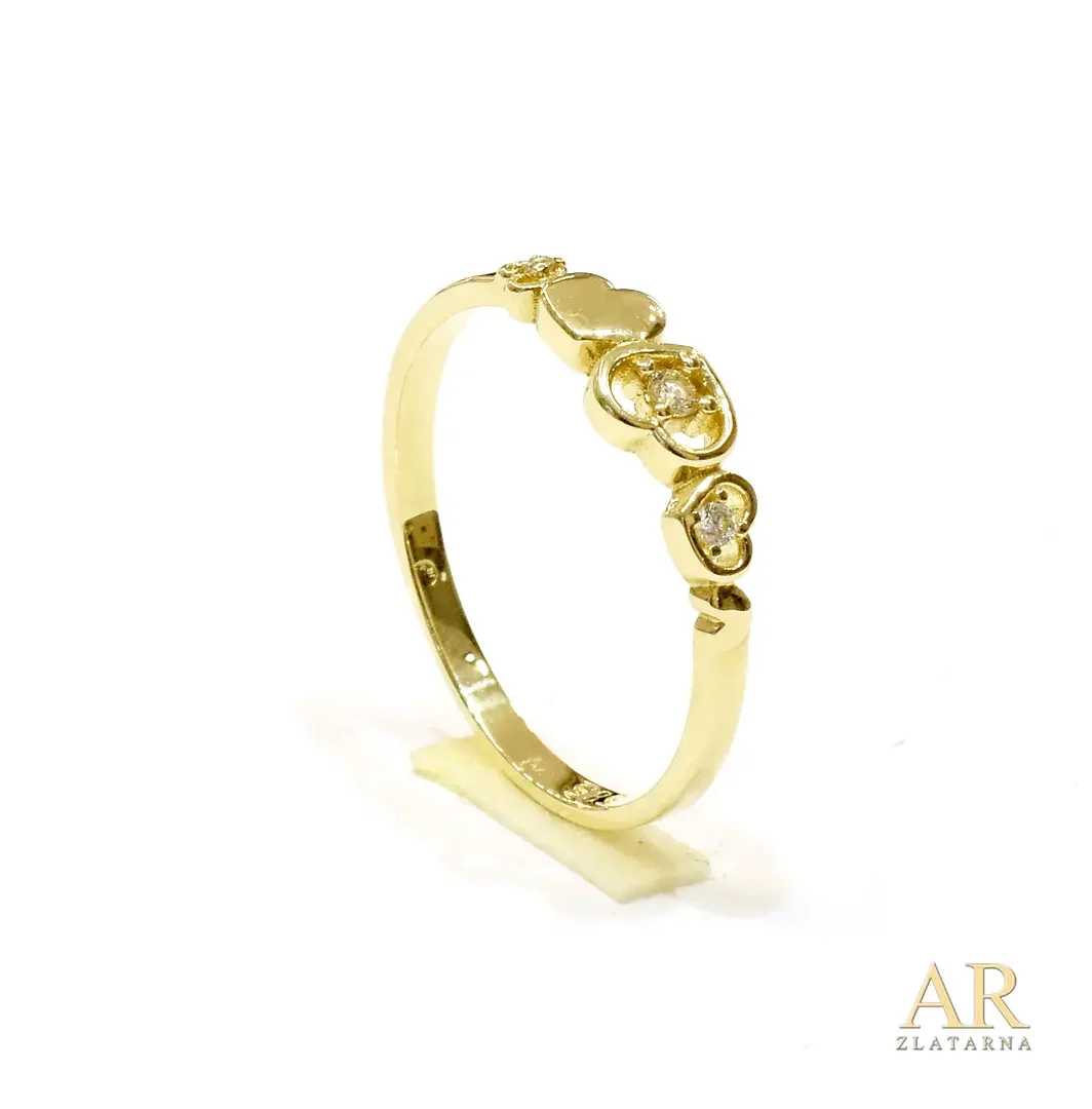 Zlatni prsten Srce 