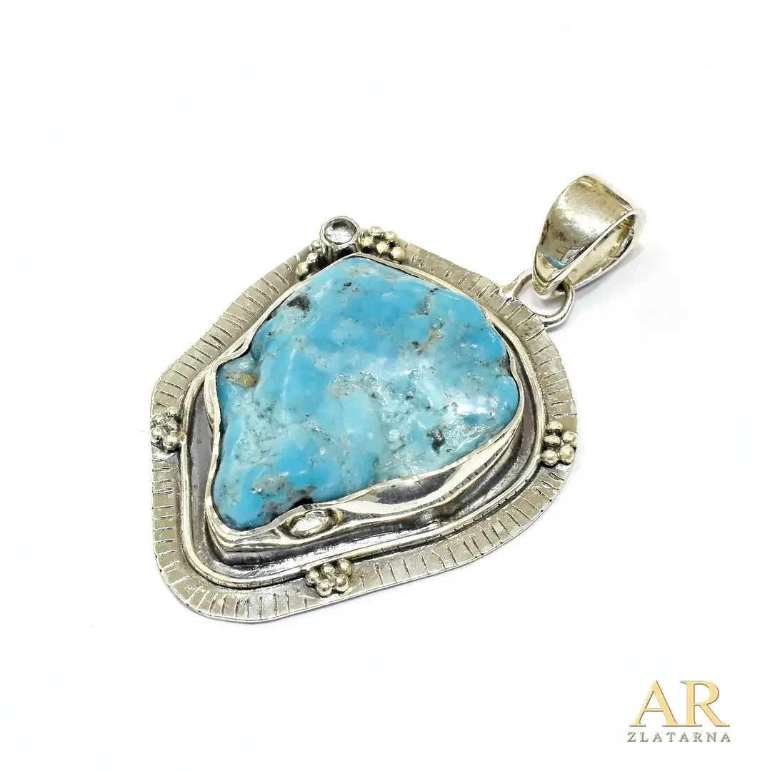 Srebrni privjesak Tirkizno  more