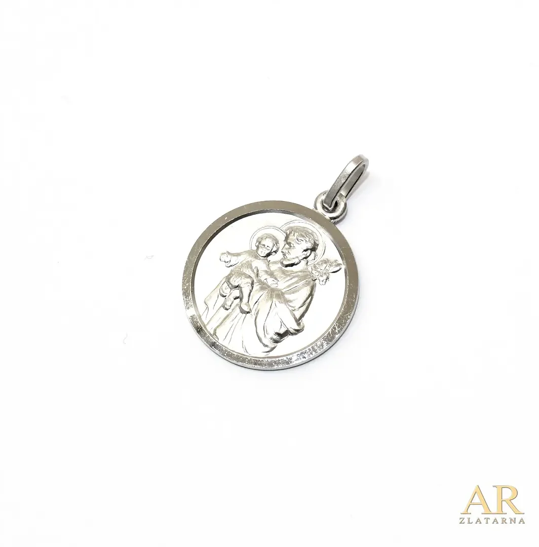 Srebrni privjesak Sveti Josip  17mm 