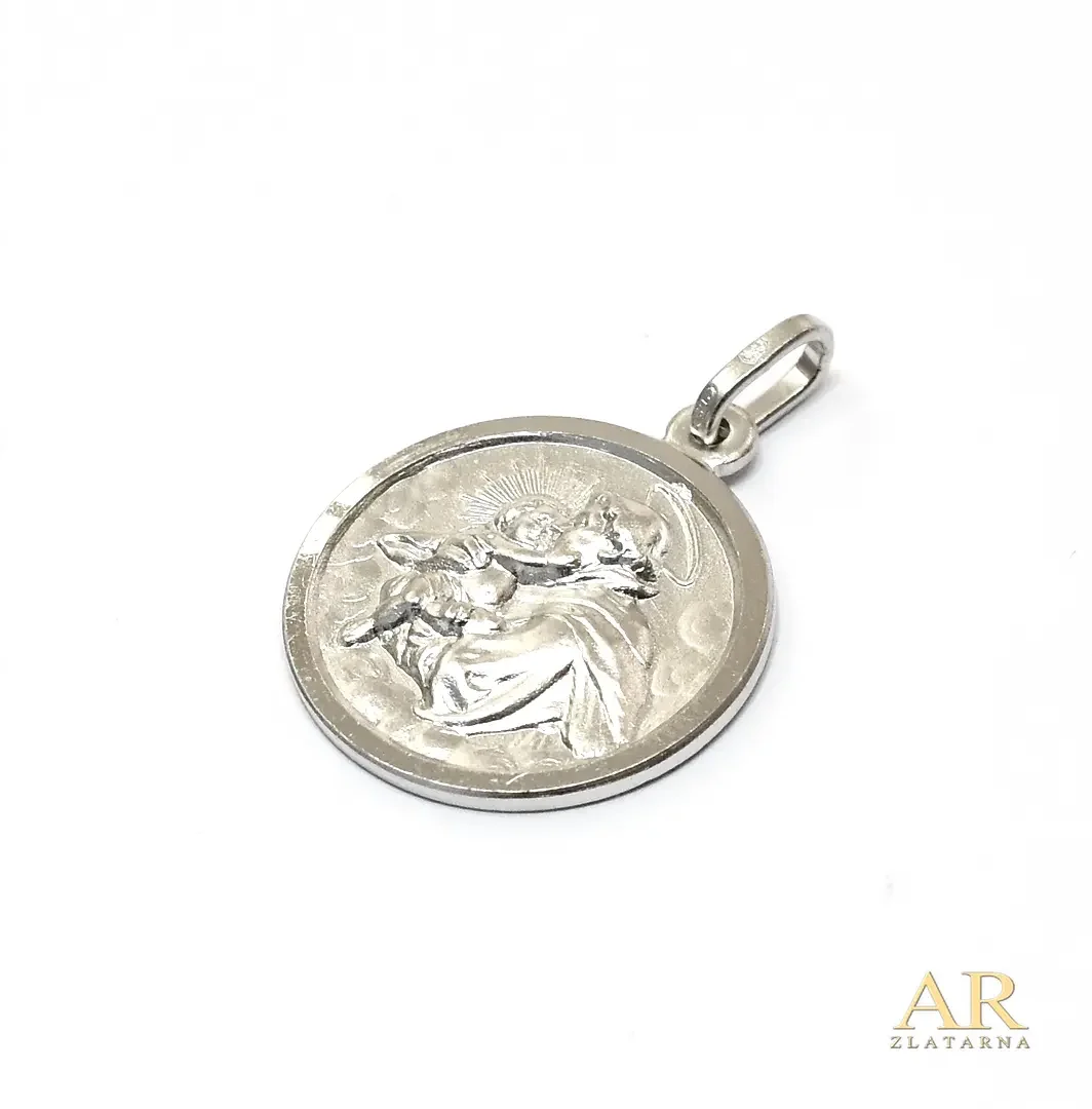 Srebrni privjesak Sveti Ante  19mm 
