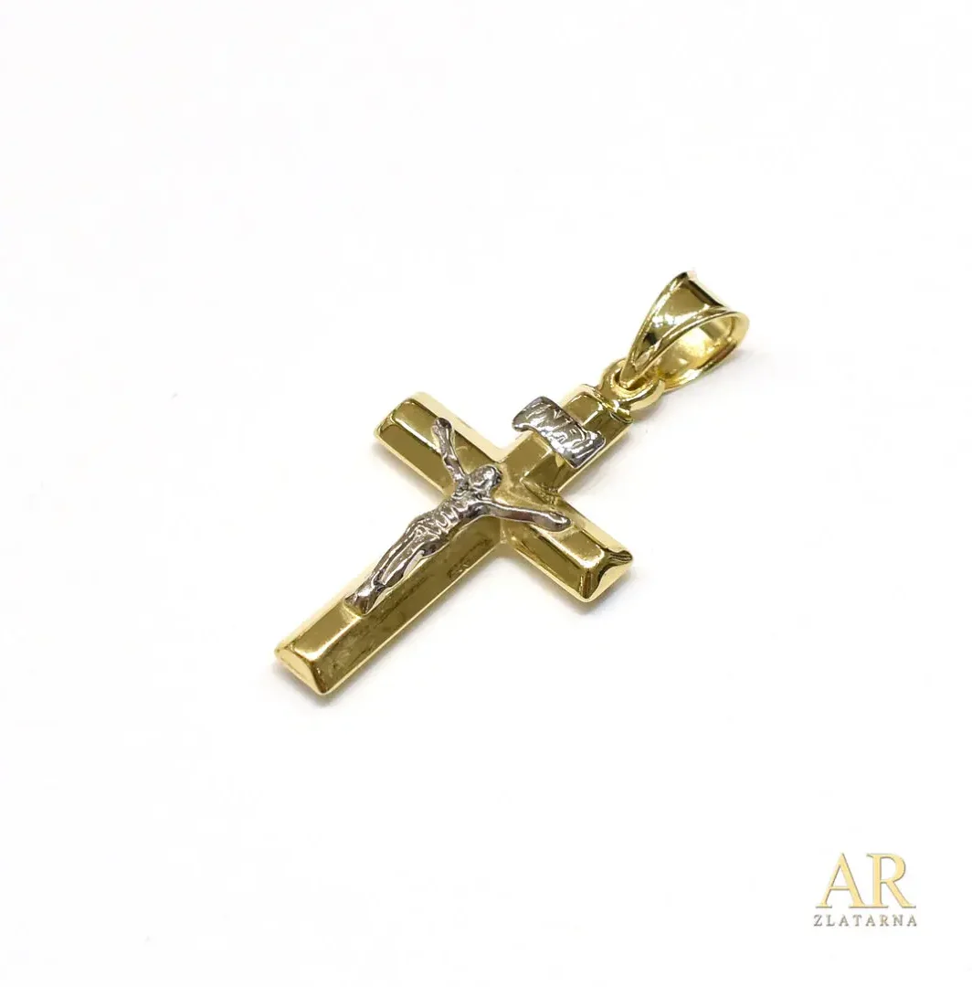 Zlatni privjesak Križ 29mm