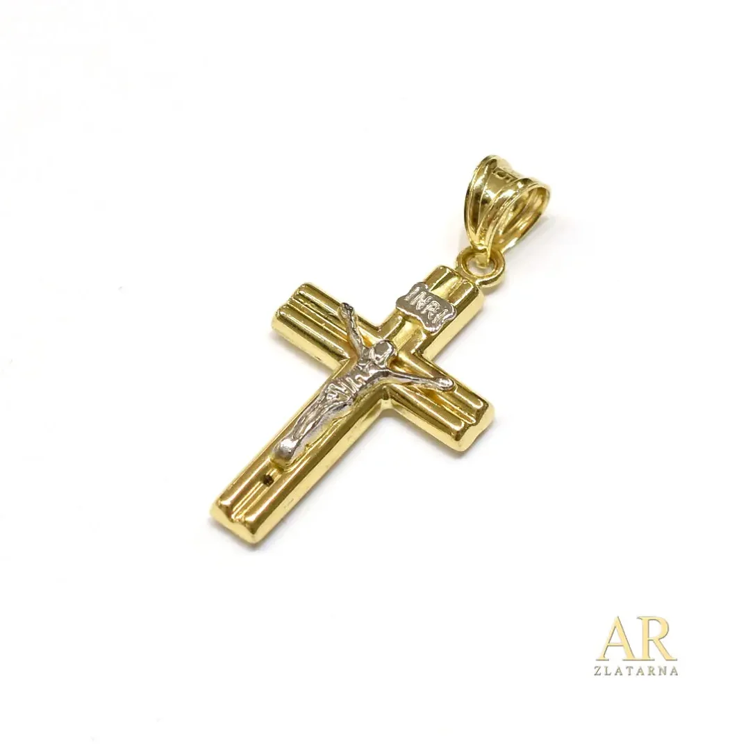 Zlatni privjesak Križ  28mm 