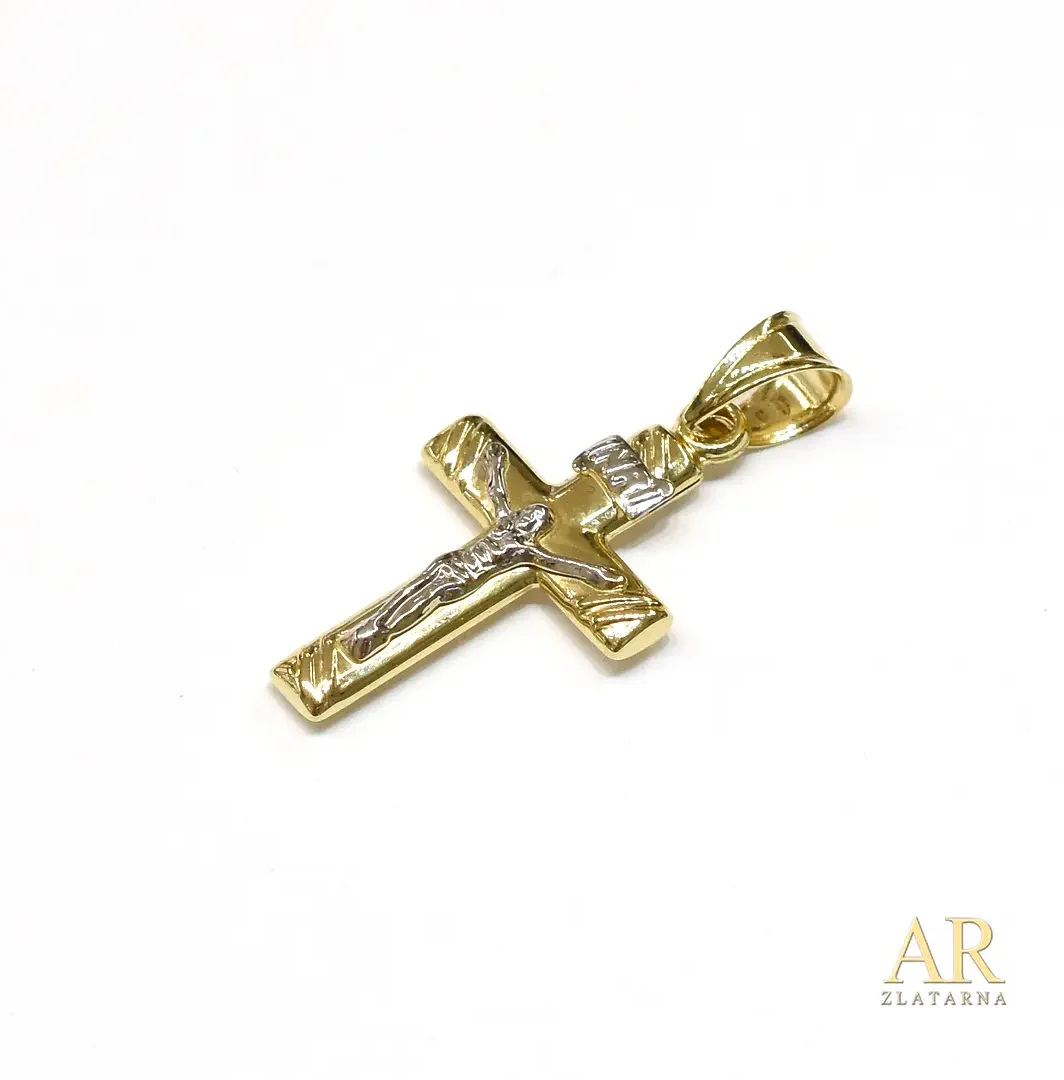 Zlatni privjesak Križ  26mm 