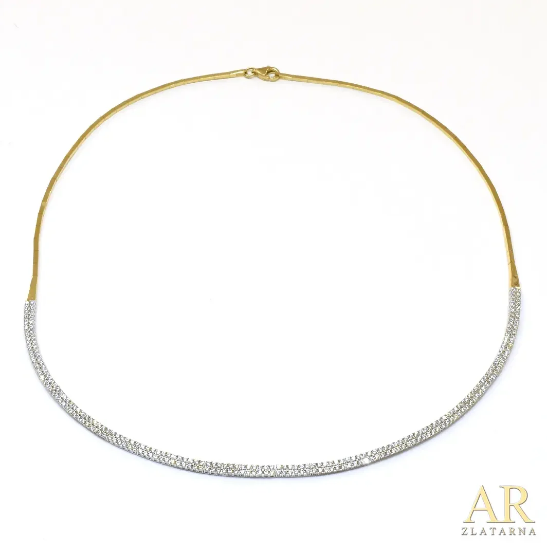 Zlatna ogrlica Cirkoni 45cm