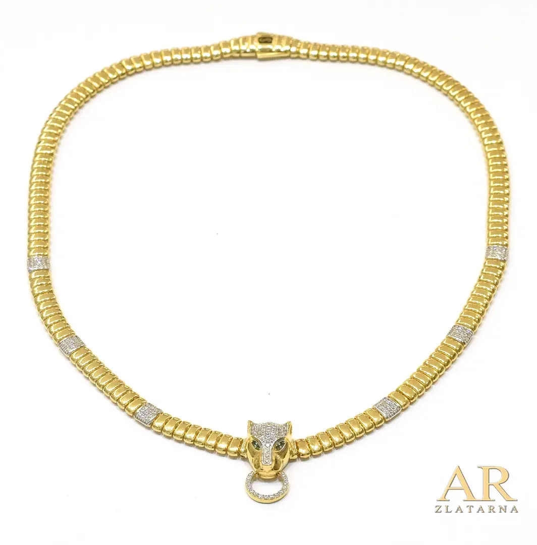 Zlatna ogrlica Pantera  45cm 
