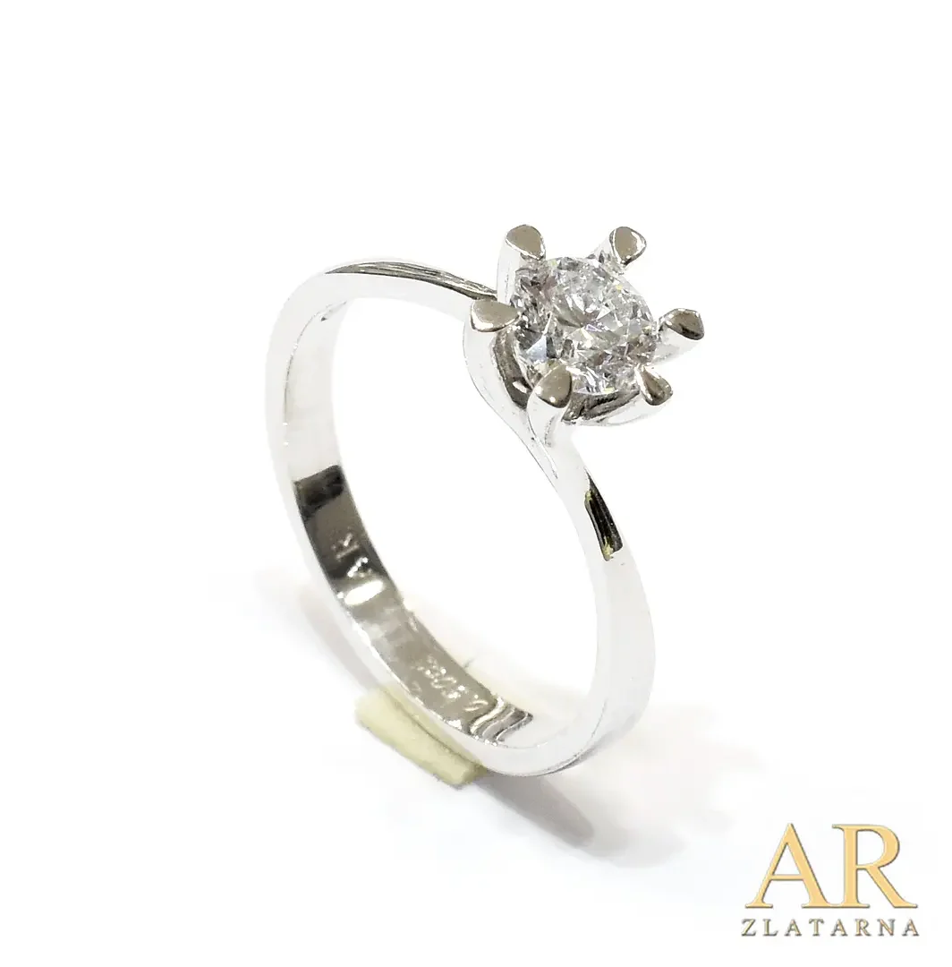 Zlatni zaručnički prsten  bijelo zlato s 0.60ct lab. dijamantom u kruni