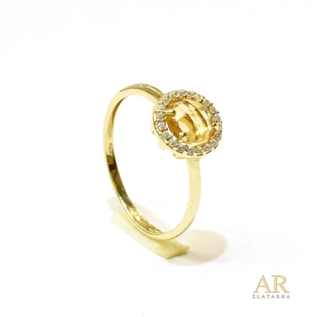 Zlatni prsten zlatni Topaz  Model 1