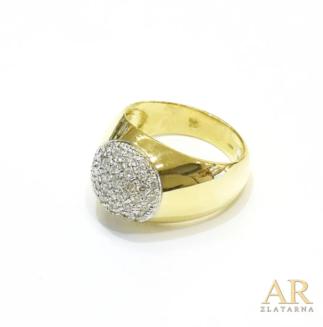 Zlatni prsten s 0.57 ct  dijamantima 