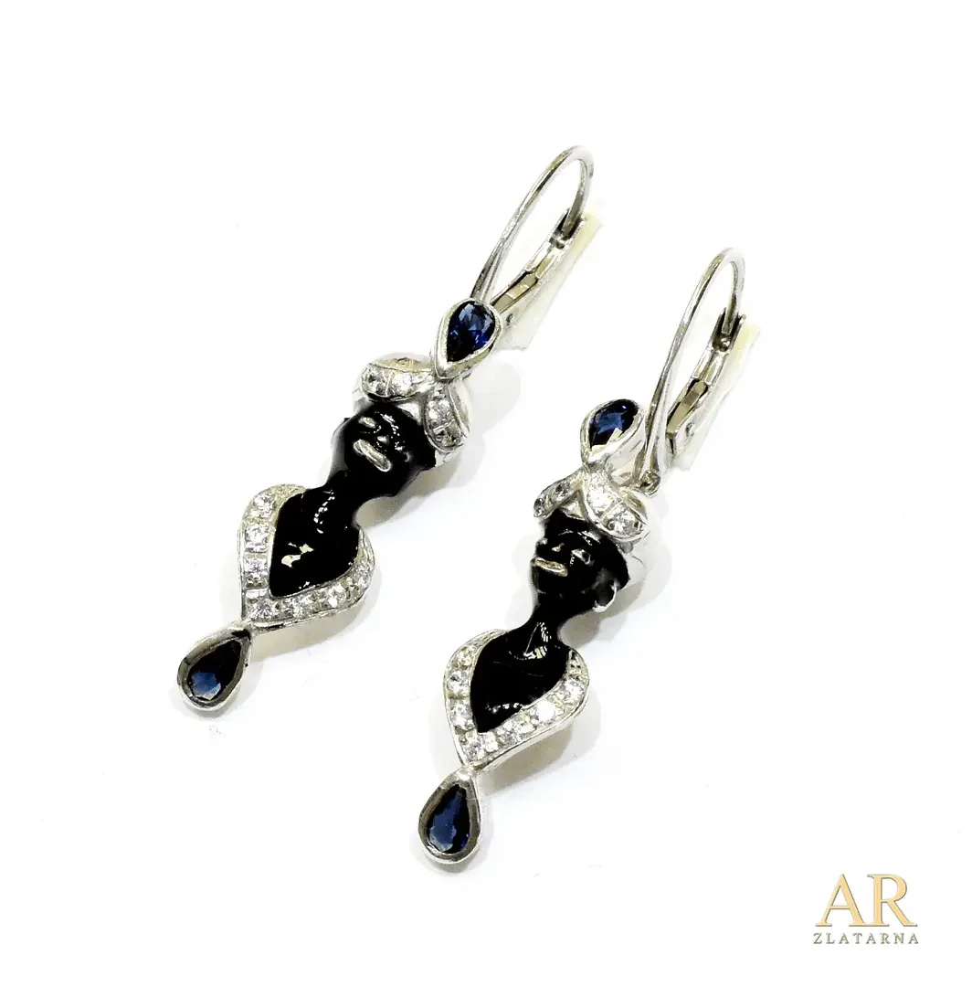 Srebrne naušnice Morčić 47mm