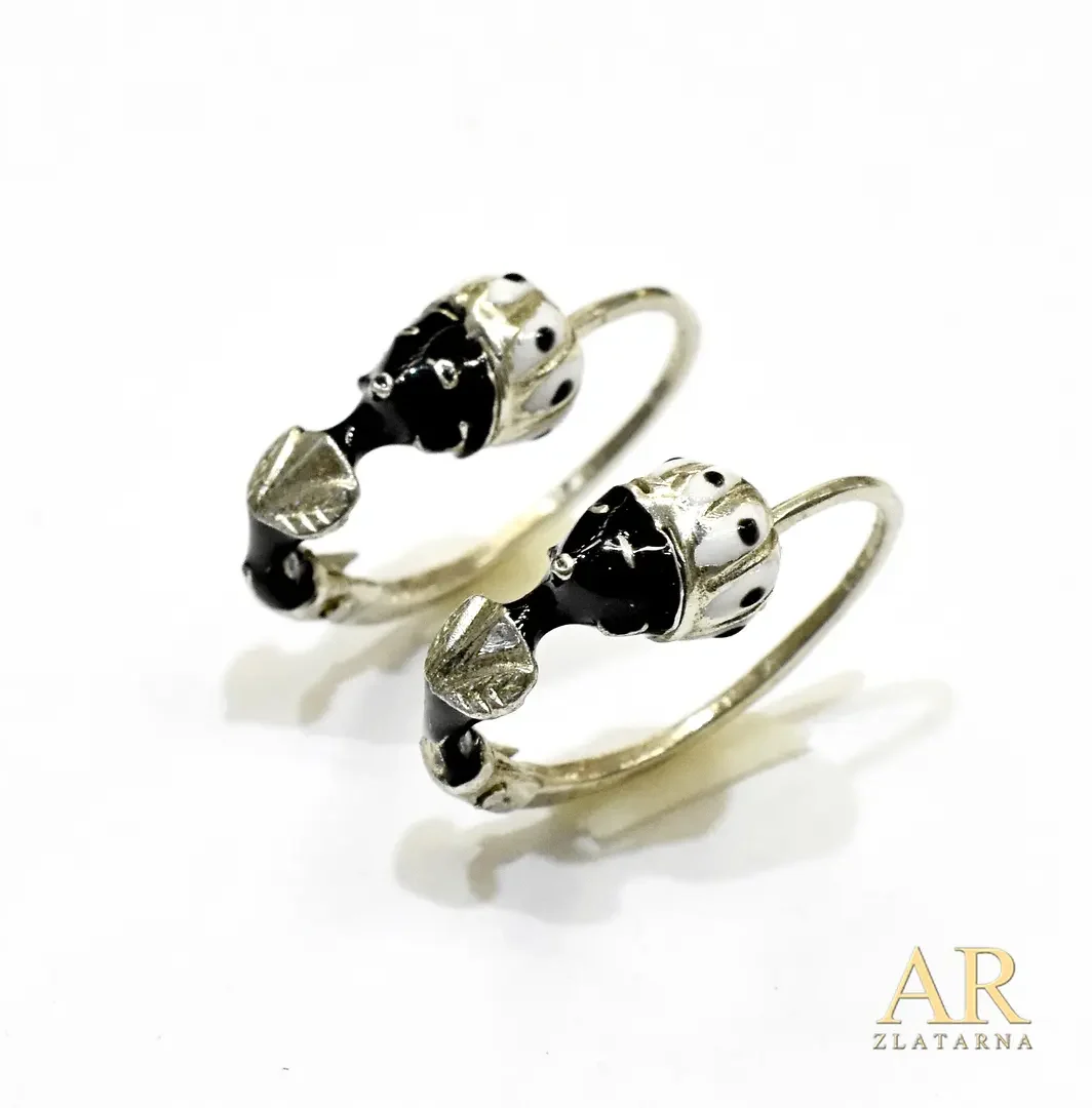 Srebrne naušnice Morčić Model  6