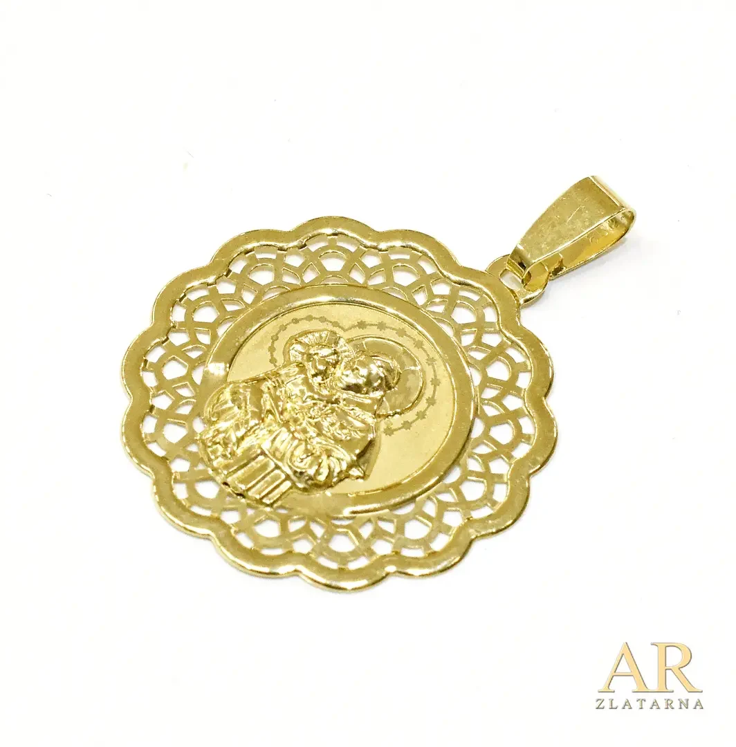 Zlatni privjesak Sveti Ante  26mm