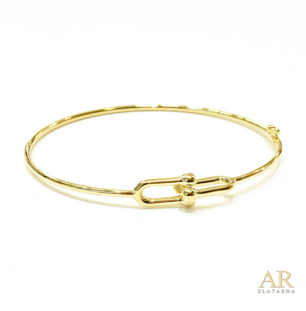 Zlatna narukvica kruta Karike  s kuglicama