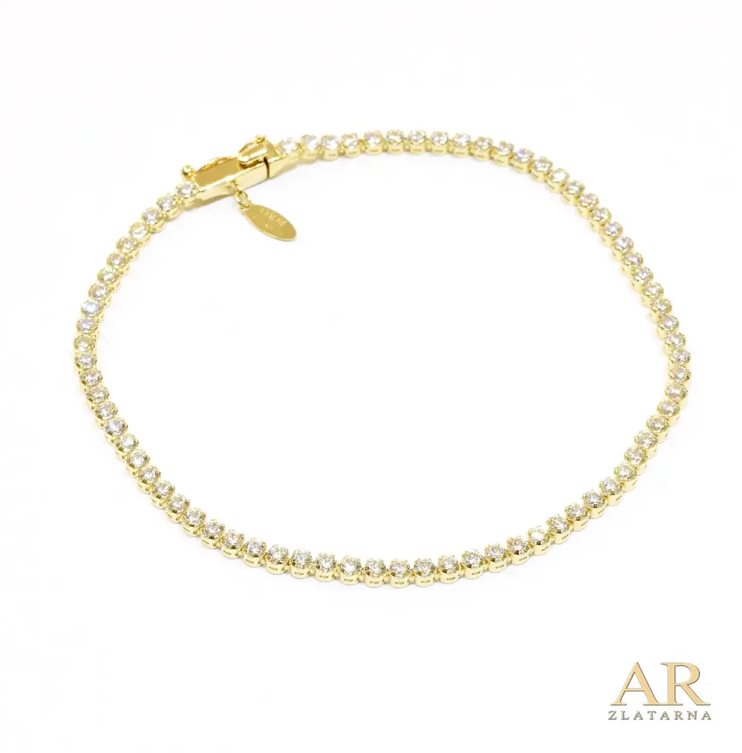 Zlatna narukvica Tennis sa  cirkonima 2.5mm