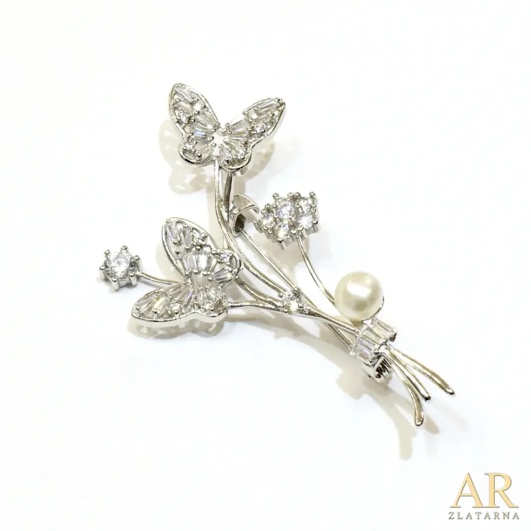 Srebrni broš Cvijet Model 2 - Zlatarna AR