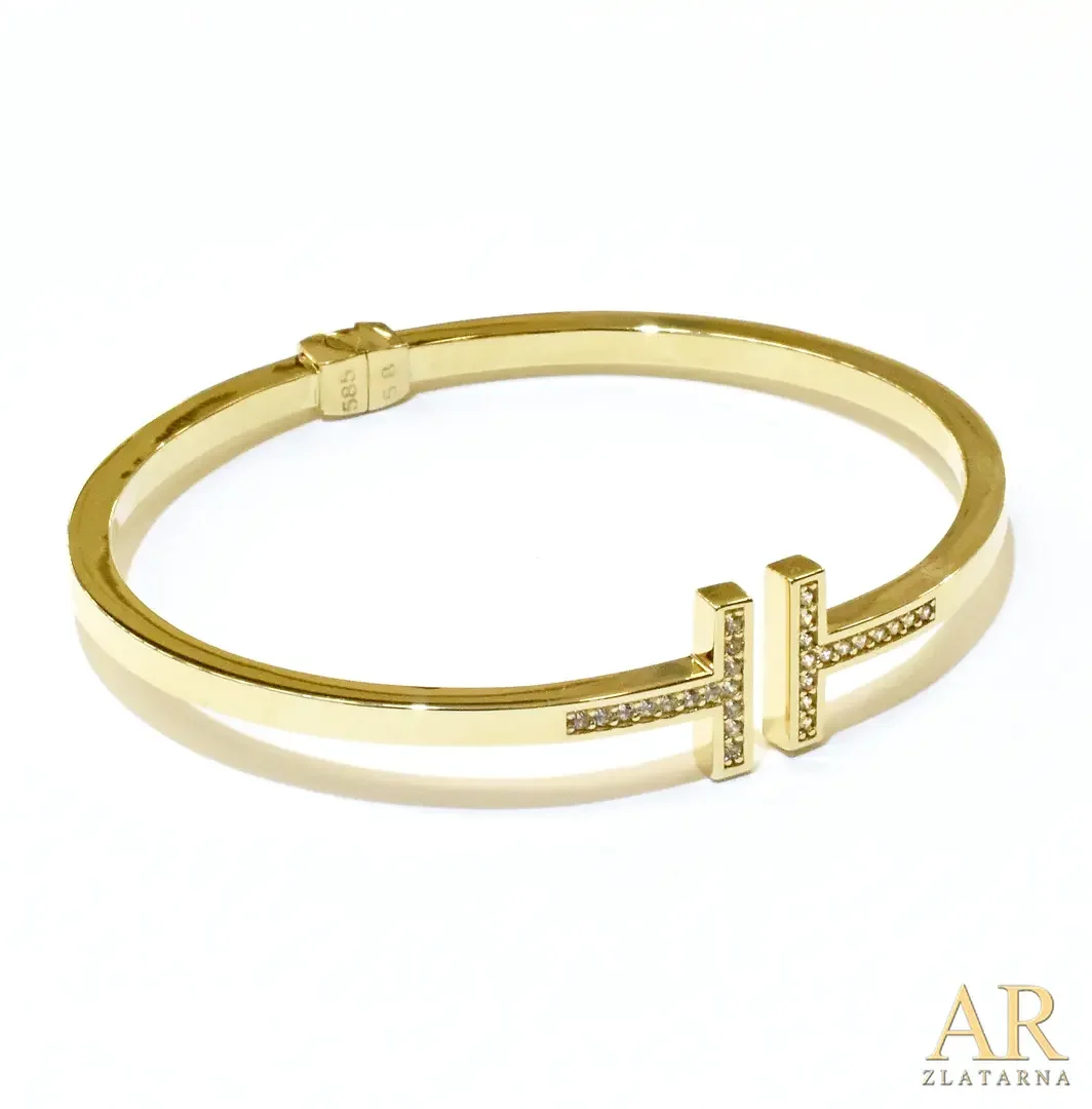 Zlatna narukvica kruta 18.5cm  Model 1