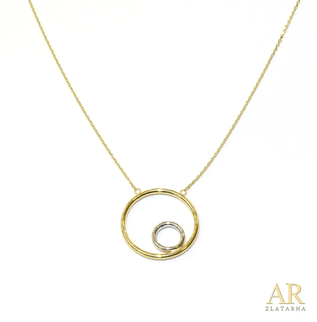 Zlatna ogrlica Spojene karike  45cm Model A