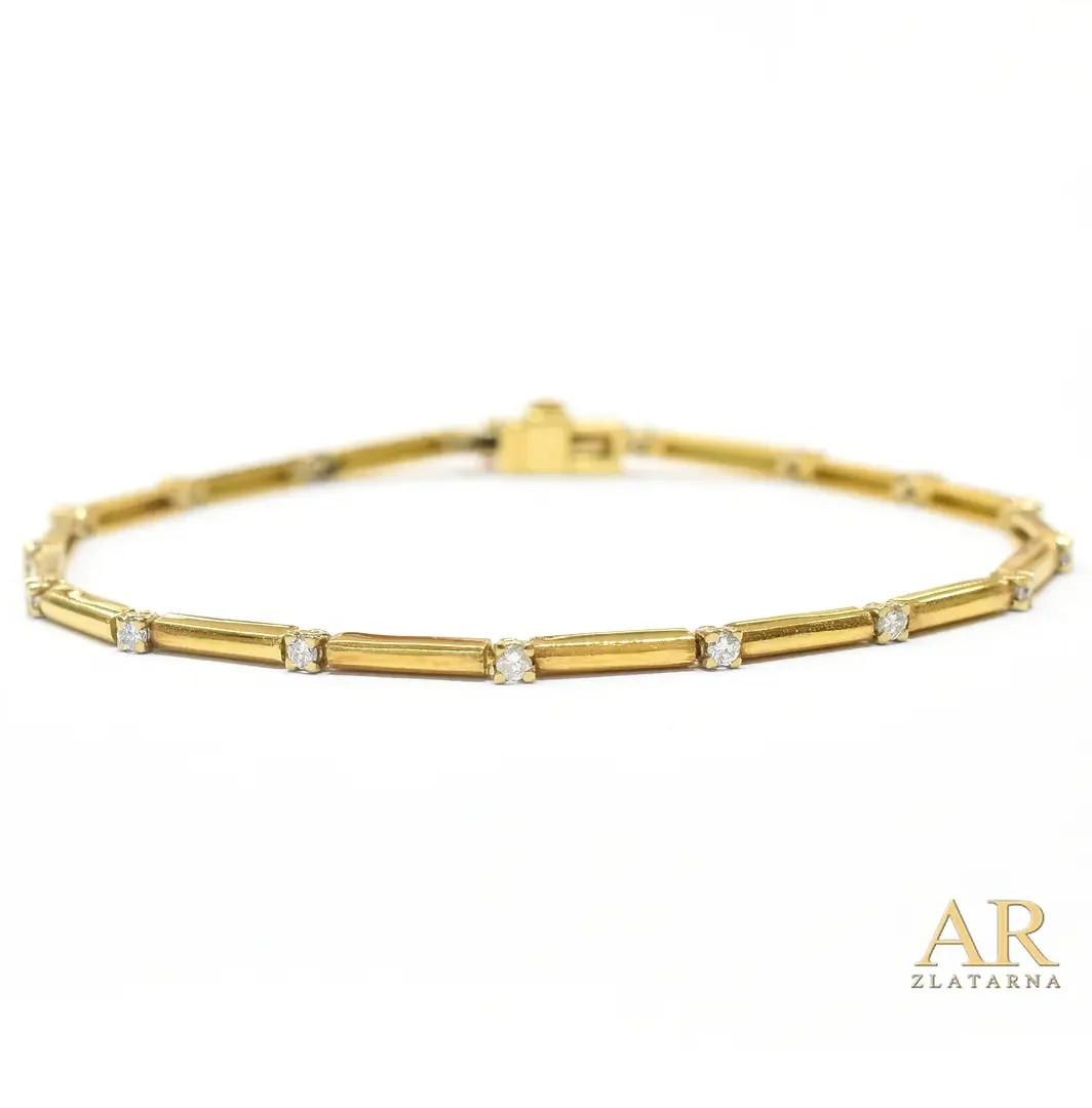 Zlatna narukvica Unique s  0.35ct dijamantima 18cm