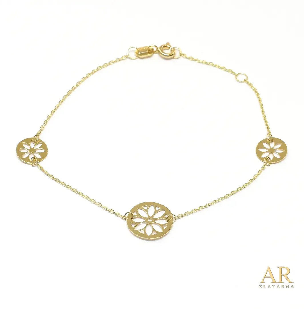 Zlatna narukvica Rozeta  19cm 