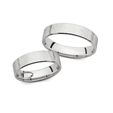 Zlatni vjenčani prsteni bijelo zlato 5.0mm