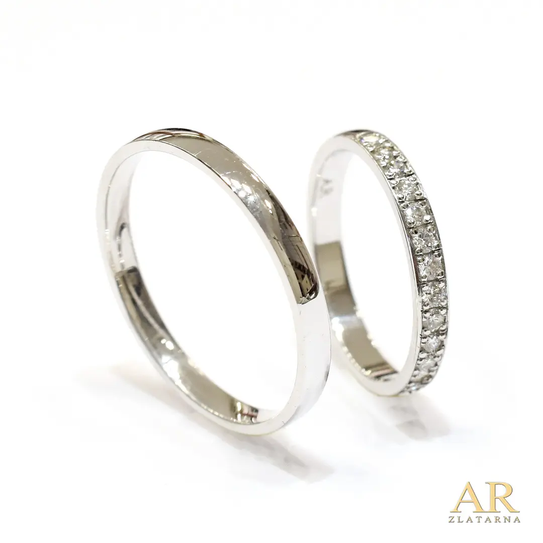 Zlatni vjenčani prsteni s 0.28ct dijamantima bijelo zlato