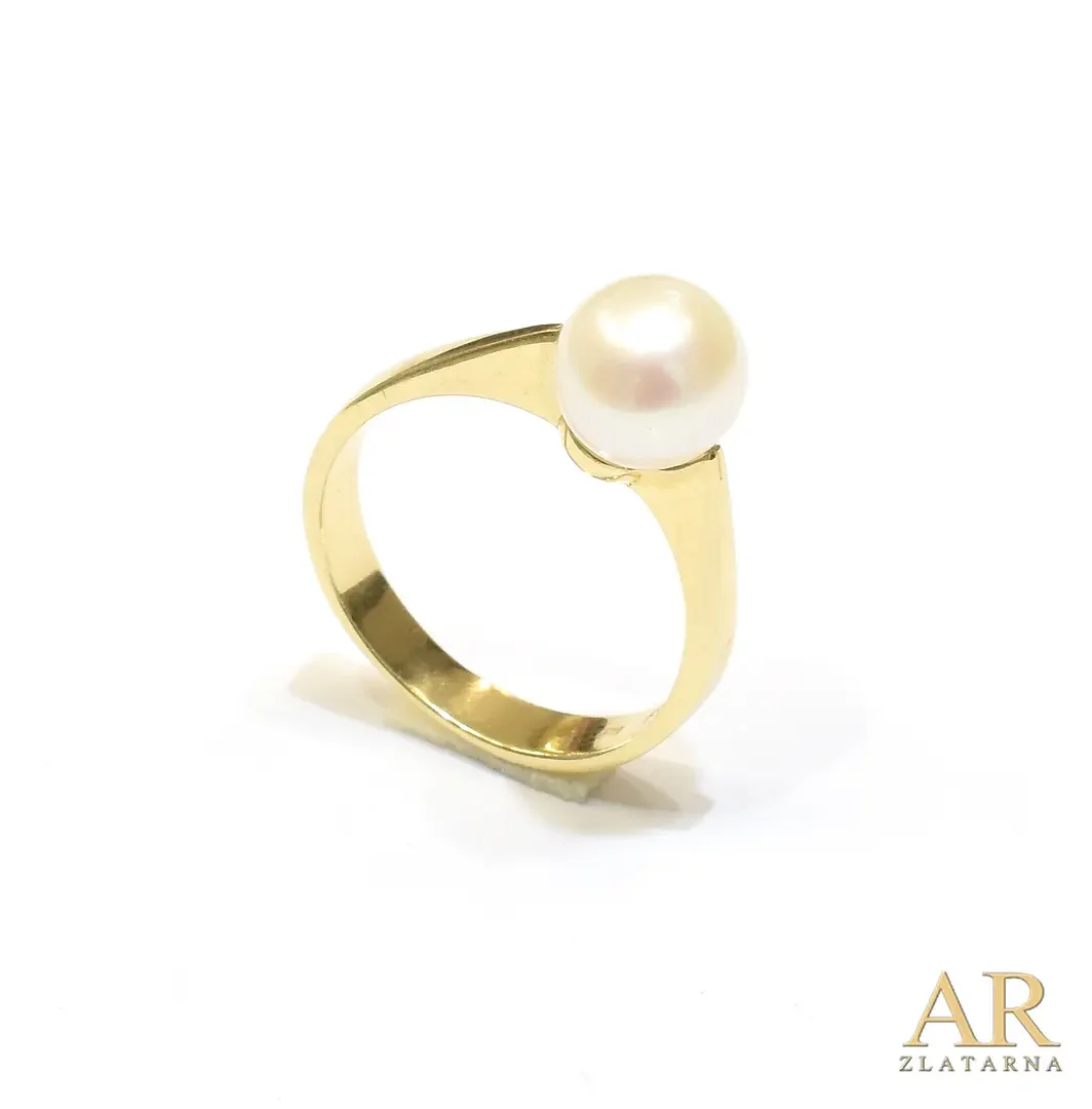 Zlatni prsten  Futura biser 7.8mm 