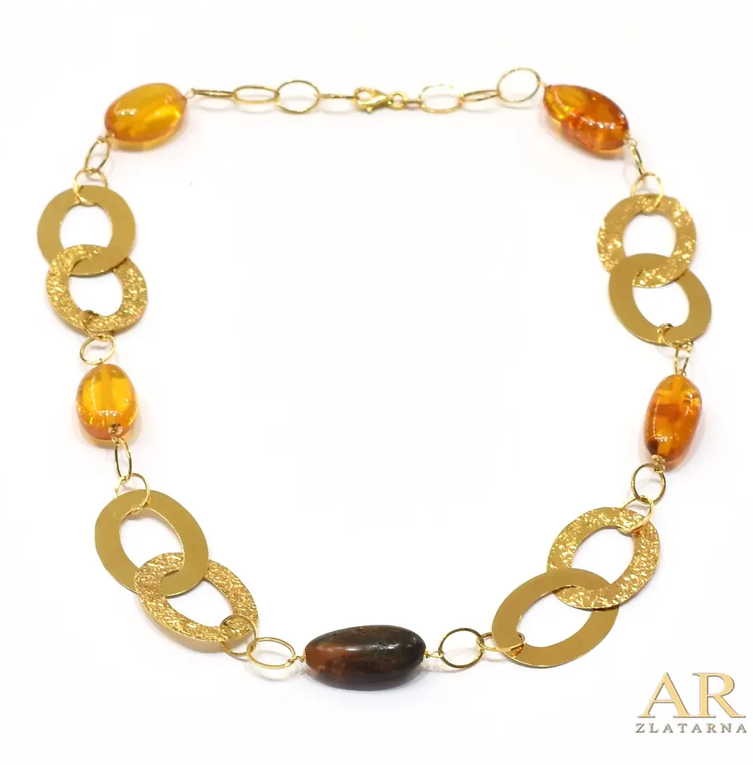 Zlatna ogrlica Jantar 45cm