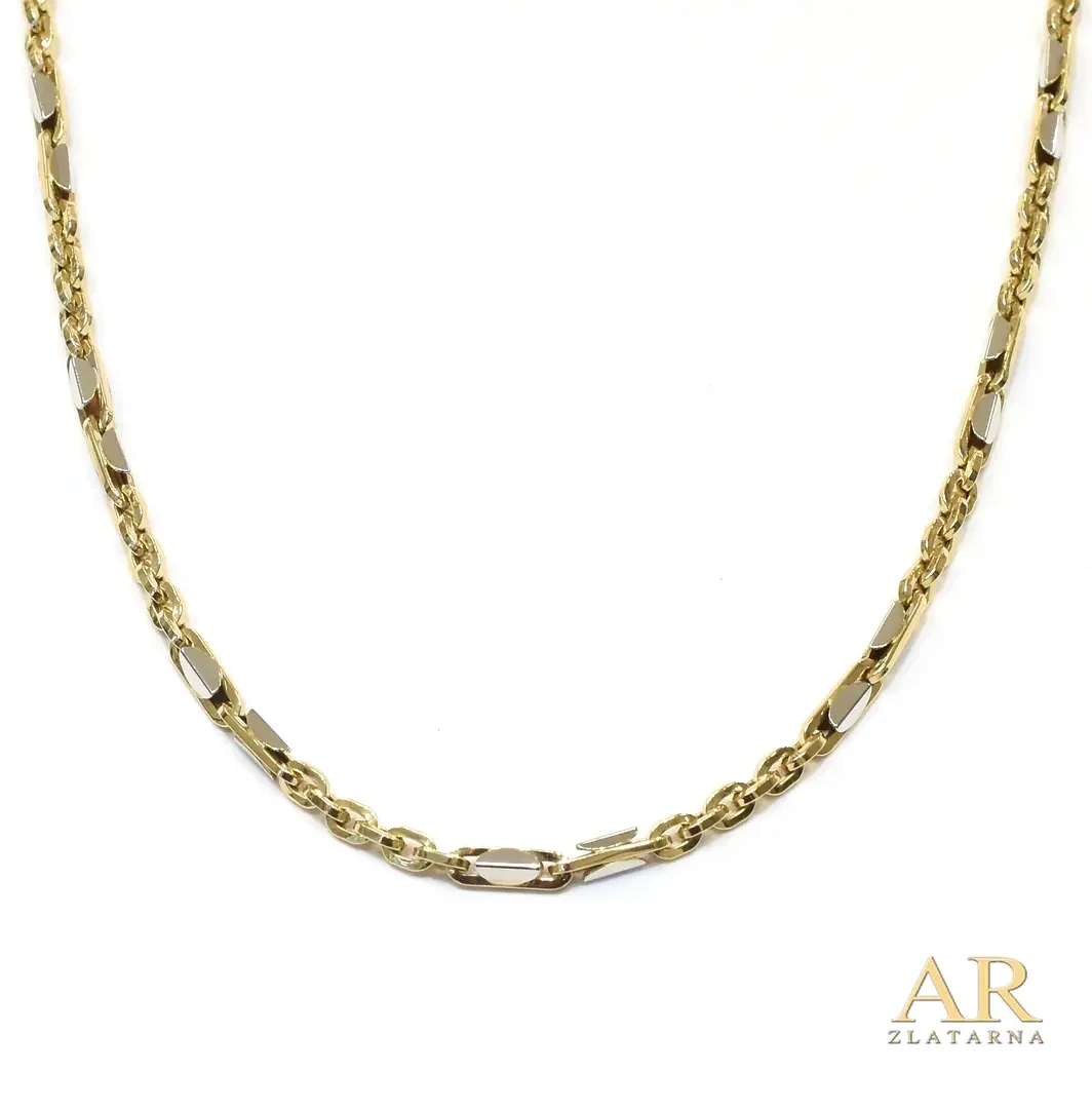 Zlatni lančić bijelo žuto 4.2  mm