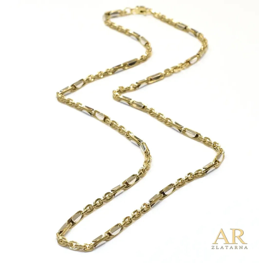 Zlatni lančić bijelo žuto 4.2  mm