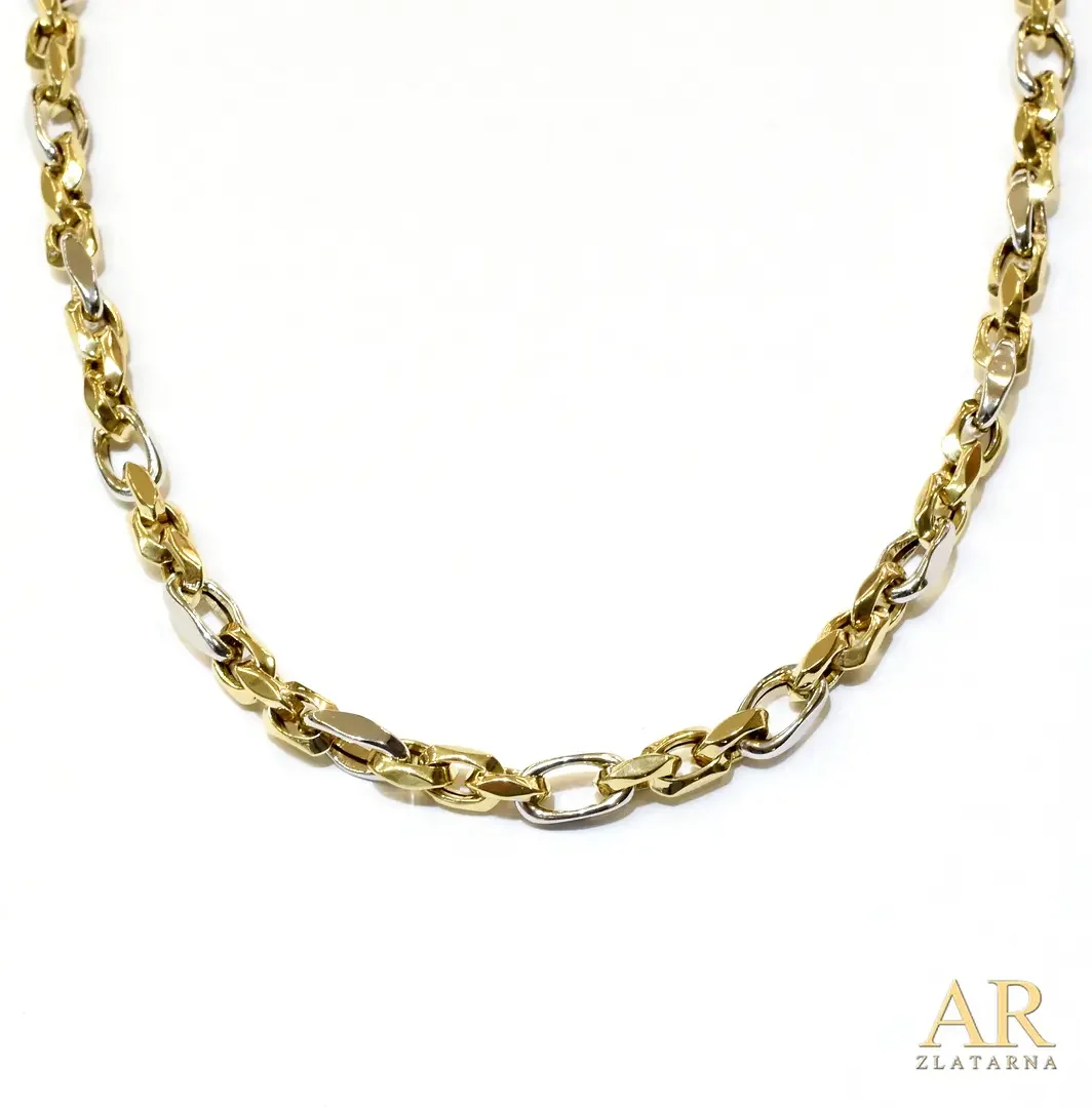 Zlatna  ogrlica lančić Baraka 5.5mm šuplje karike 60cm 