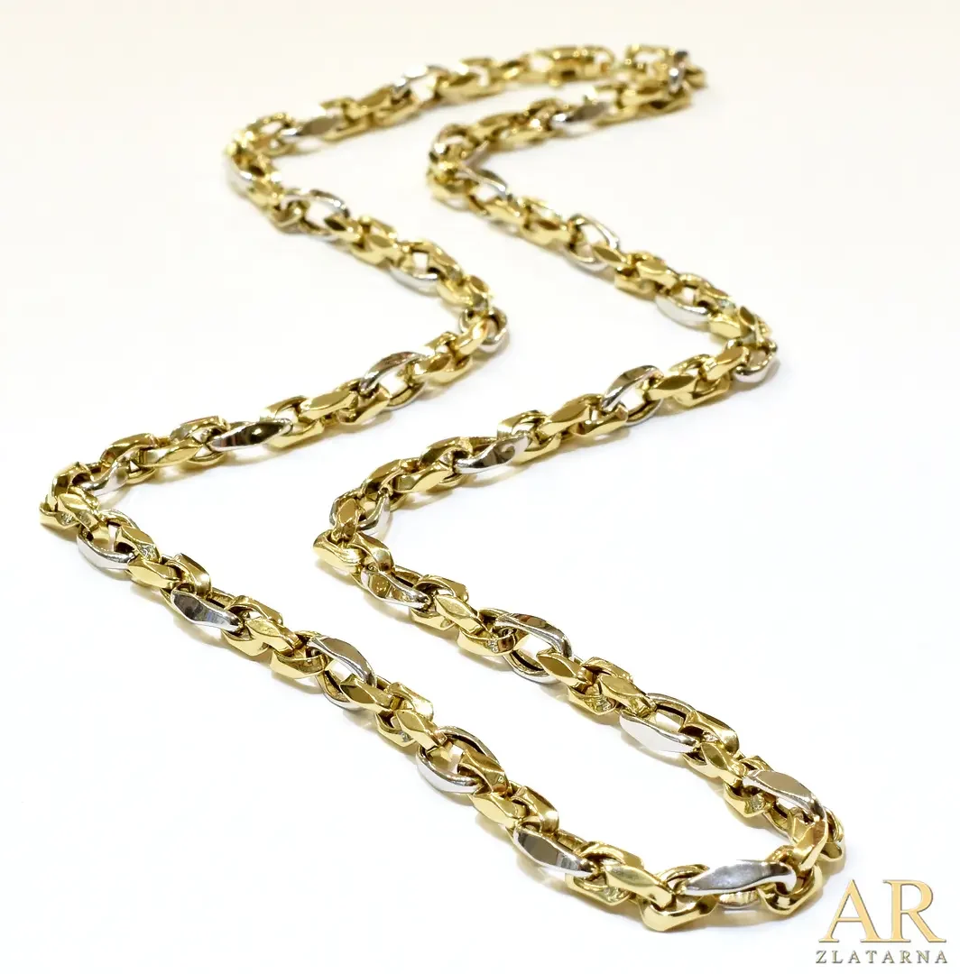 Zlatna  ogrlica lančić Baraka 5.5mm šuplje karike 60cm 