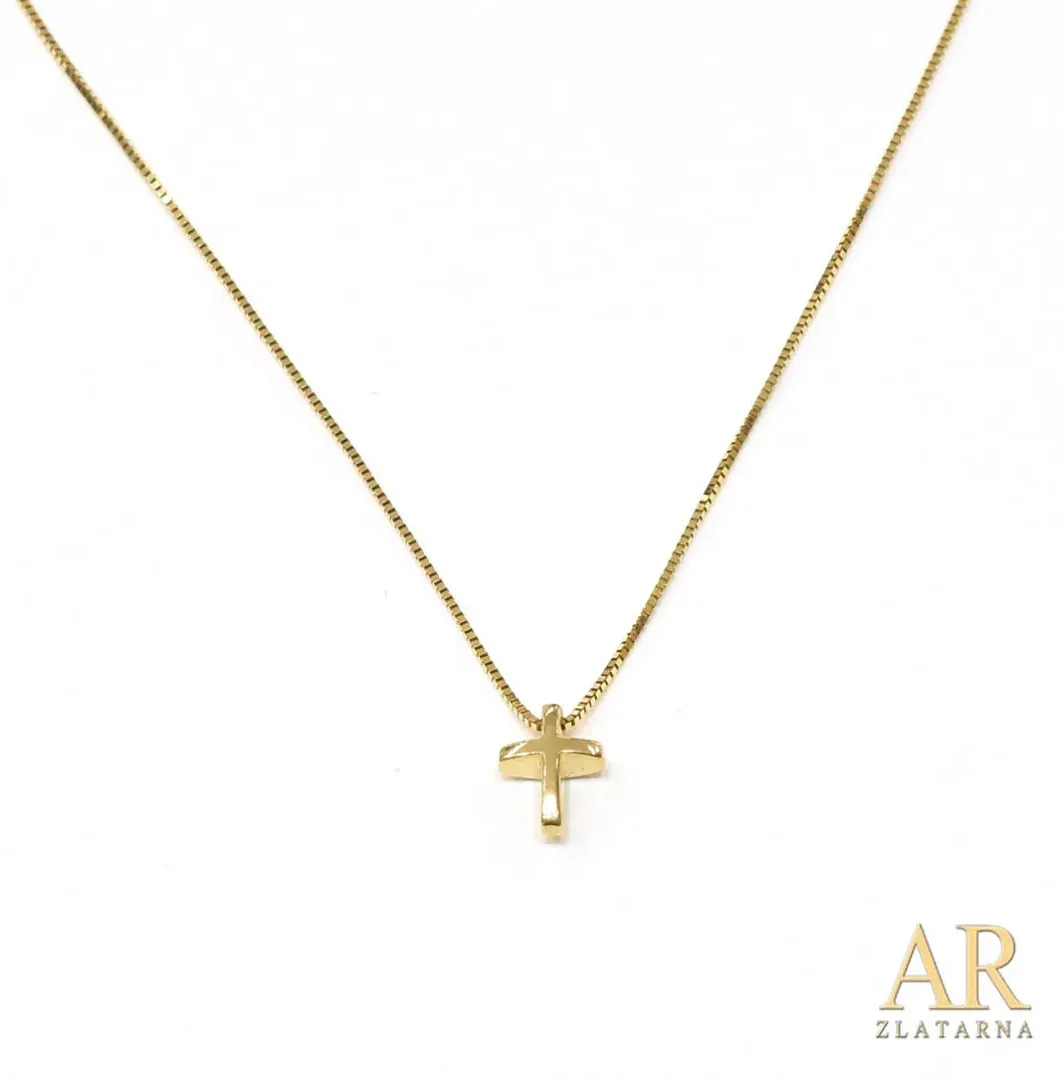 Zlatna ogrlica Križ privjesak  45cm Model 1