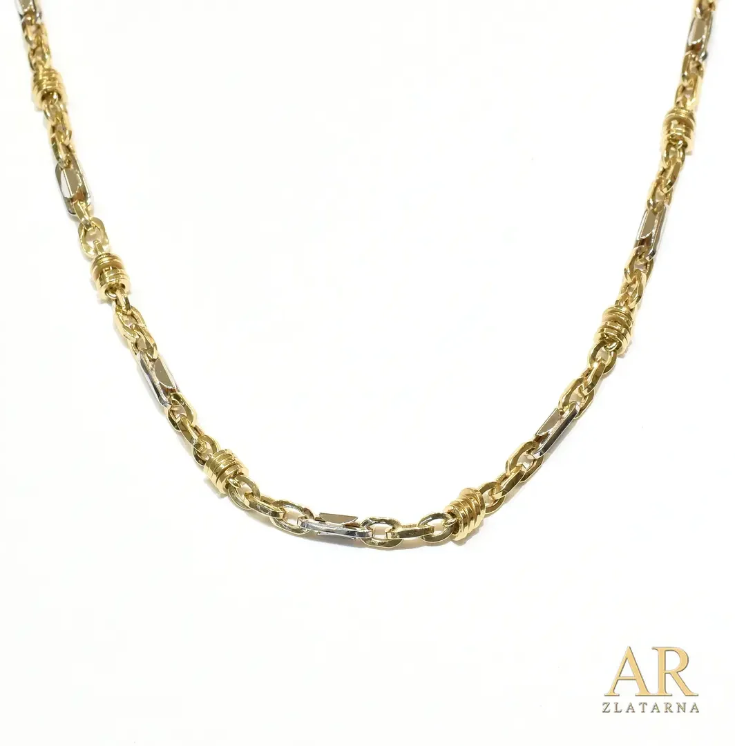 Zlatni lančić bijelo žuto 4.5  mm