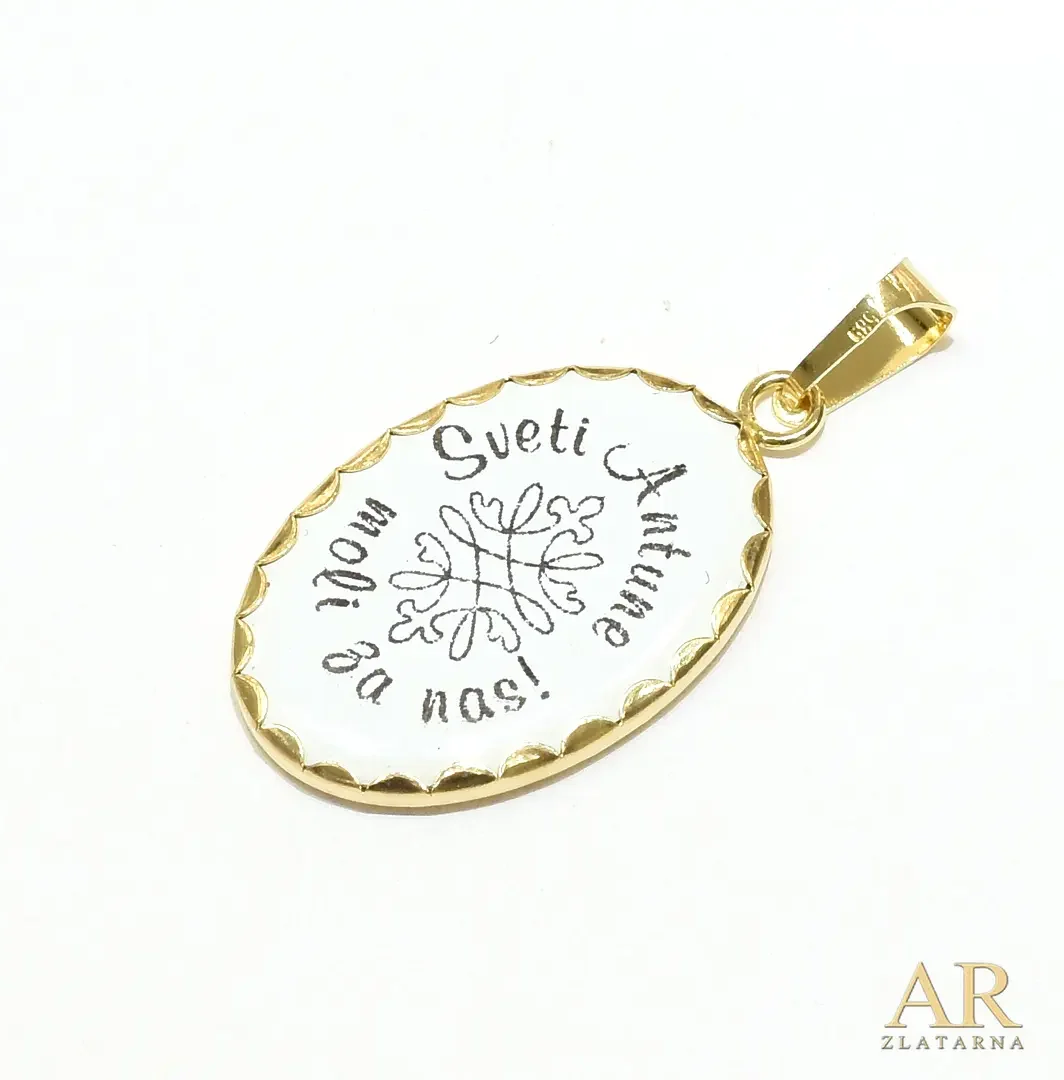 Zlatni privjesak Sveti Ante  Model 3