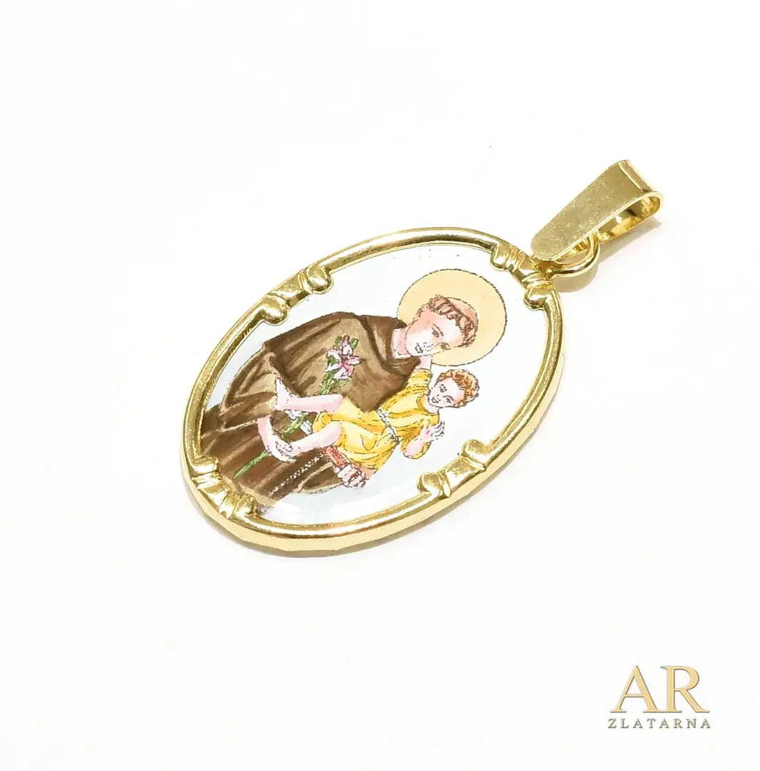 Zlatni privjesak Sveti Ante  Model 3