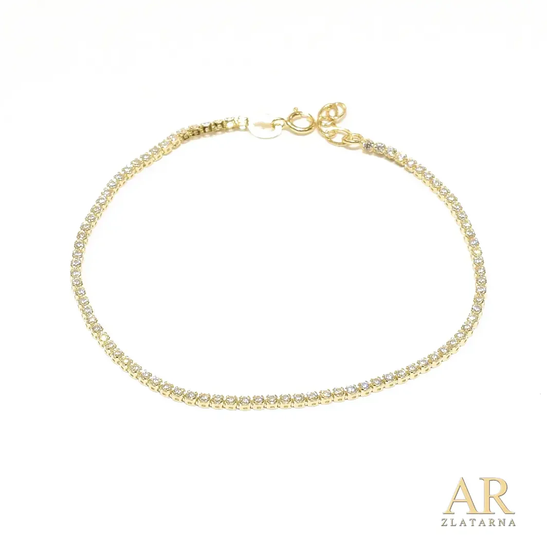 Zlatna narukvica Tennis sa  cirkonima 1.7mm